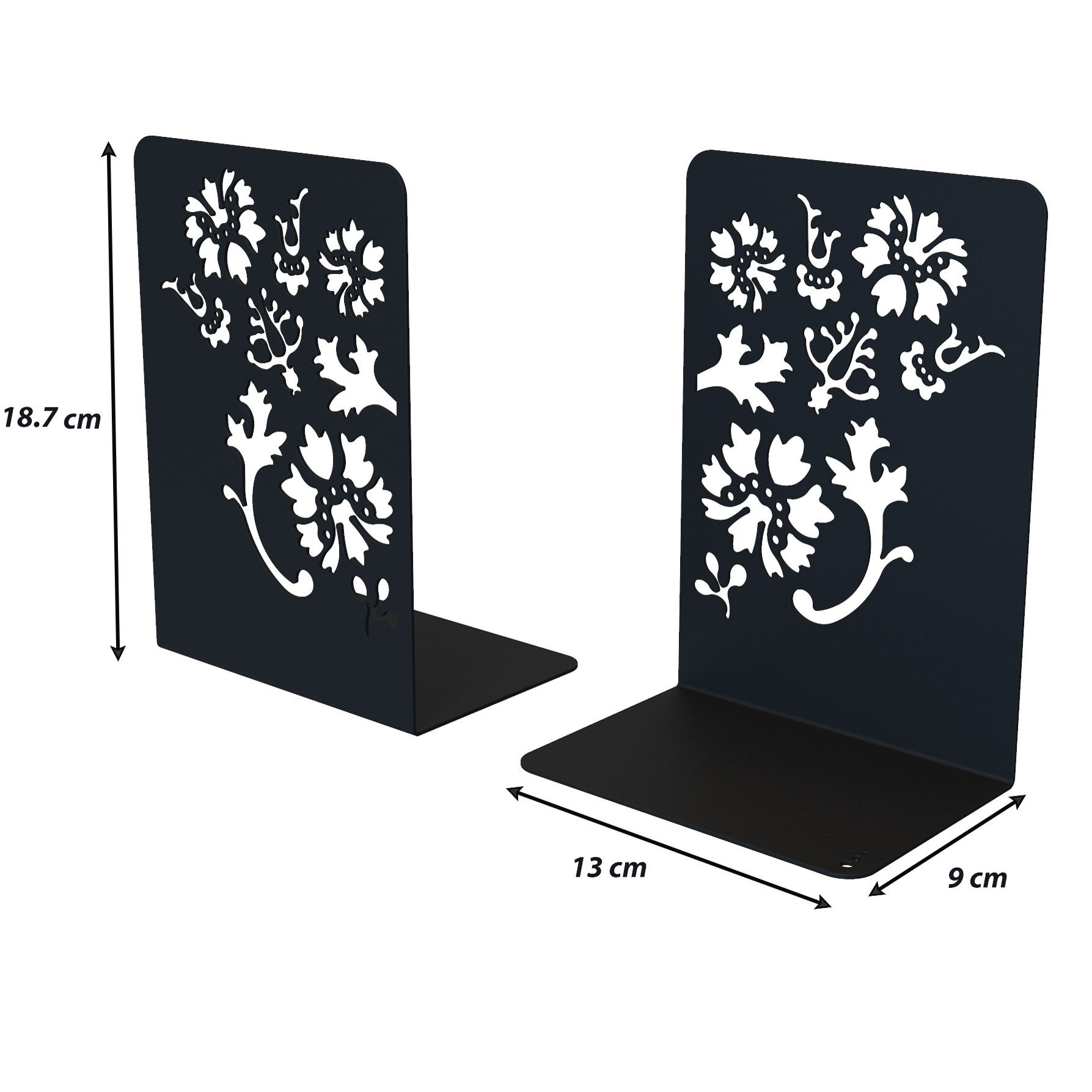 Floral Design Metal Art Bookend – Perfect for Entryways or Gift Shops