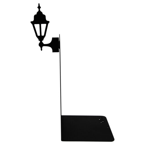 Metal Art Bookend for Shelf with Street Lamp Design