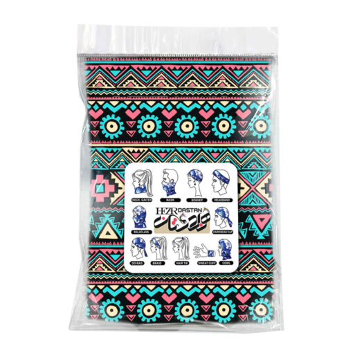 Multifunctional Sports Tube Scarf with Geometric Design