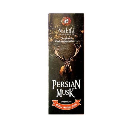 Nabila Persian Musk Incense Sticks – Handmade, 25 Sticks (Pack of 4)