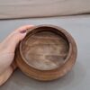 Natural Wooden Bowl Made of Walnut Wood for Home Decoration