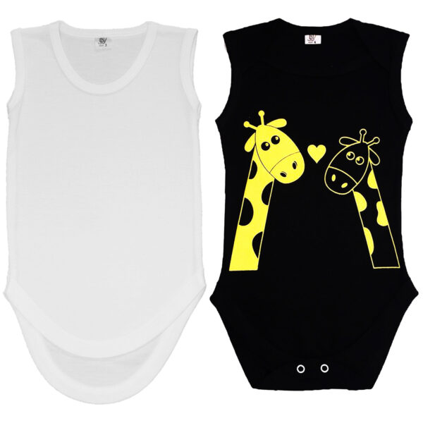Newborn Sleeveless Onesie Set of 2 with Giraffe Design