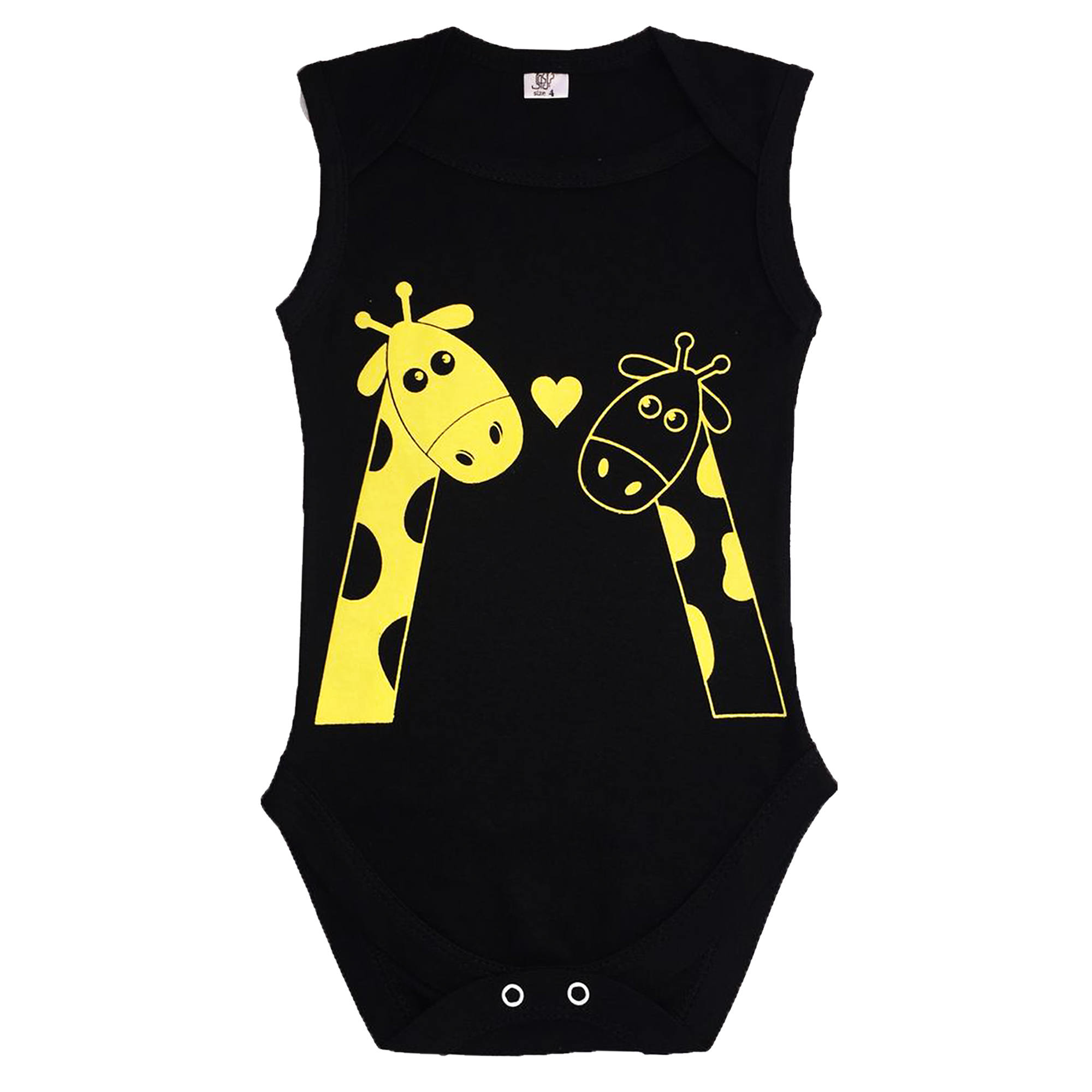 Newborn Sleeveless Onesie Set of 2 with Giraffe Design