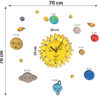 Non Ticking Wooden Nursery Wall Clock with Little Sun Design
