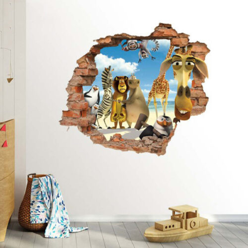 Nursery 3D Wall Sticker for Baby’s Room Model Madagascar