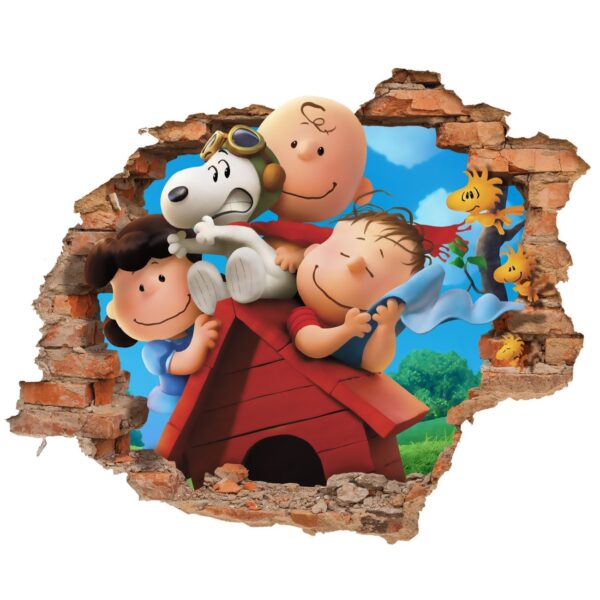 Nursery 3D Wall Sticker for Baby's Room Model Snoopy & His Friends