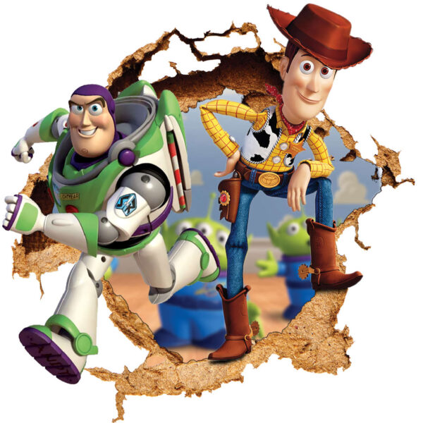 Nursery 3D Wall Sticker for Baby's Room Model Toy Story