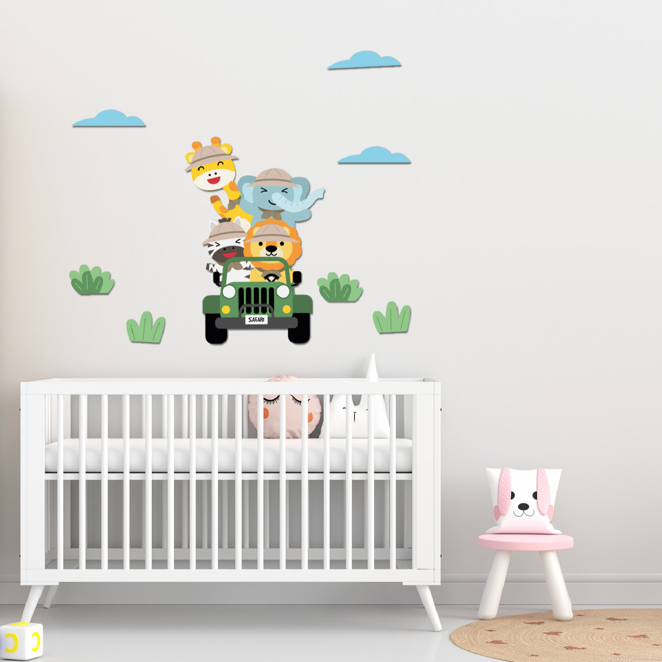 Nursery Wall Sticker for Baby’s Room Model Animal Car