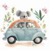 Nursery Wall Sticker for Baby's Room Model Happy Koala