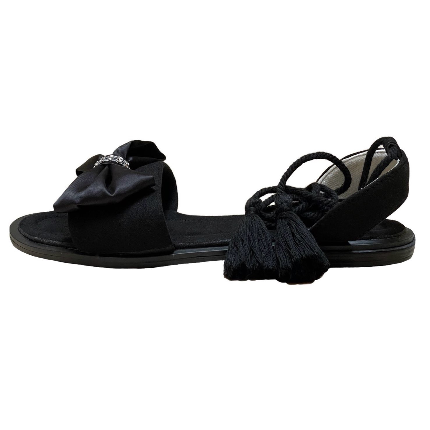 Open Toe Casual Flat Sandals for Women Model Bow