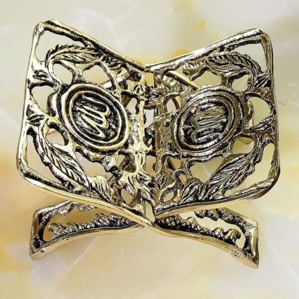 Foldable Brass Quran Rehal Stand Holder with Engraved Design