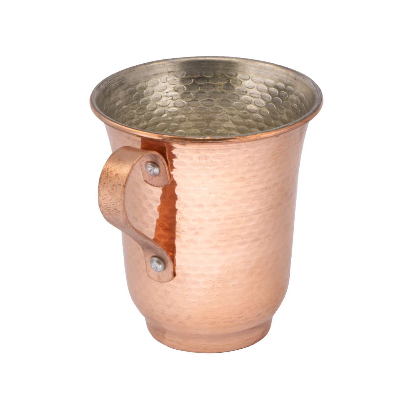 Persian Copper Cup – Handcrafted with Handle for Cold Drinks – Hammered Reza