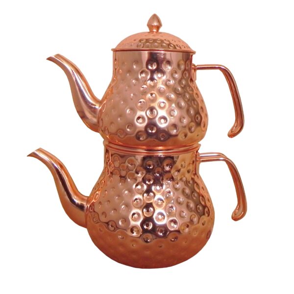 Persian Copper Double Teapot Durable and Hammered Artabanus