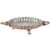 Persian Copper Footed Serving Tray Traditional Hammered Model Alizeh