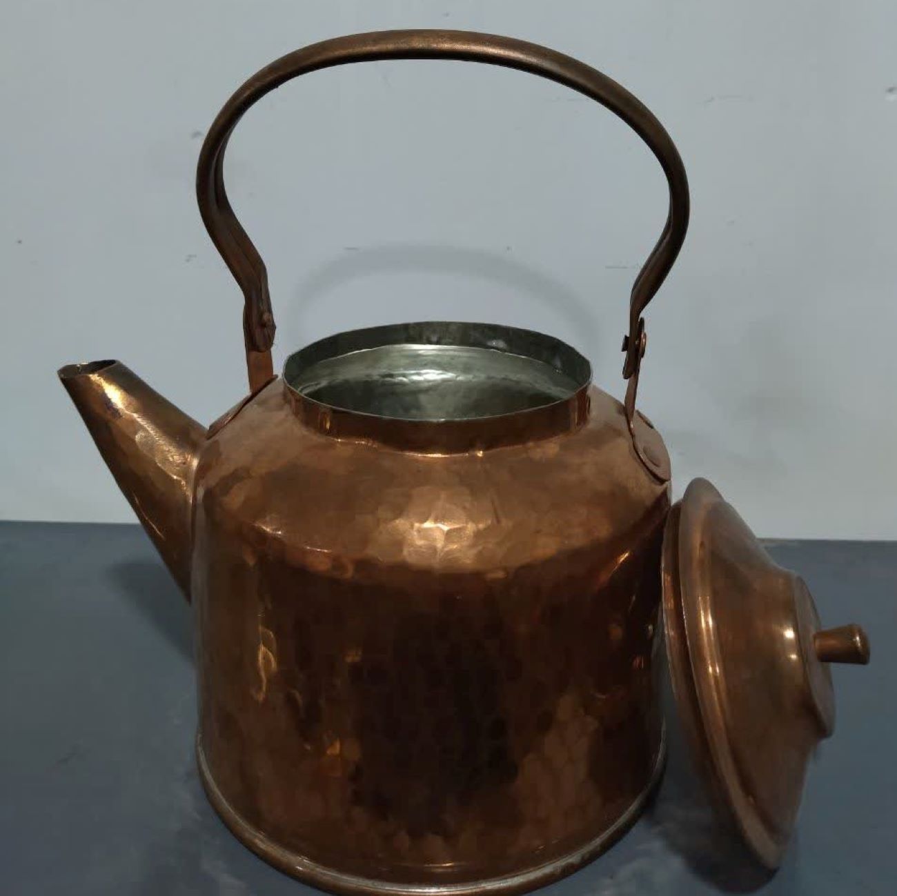 Persian Copper Tea Kettle Durable Stovetop Traditional Hammered Jaleh