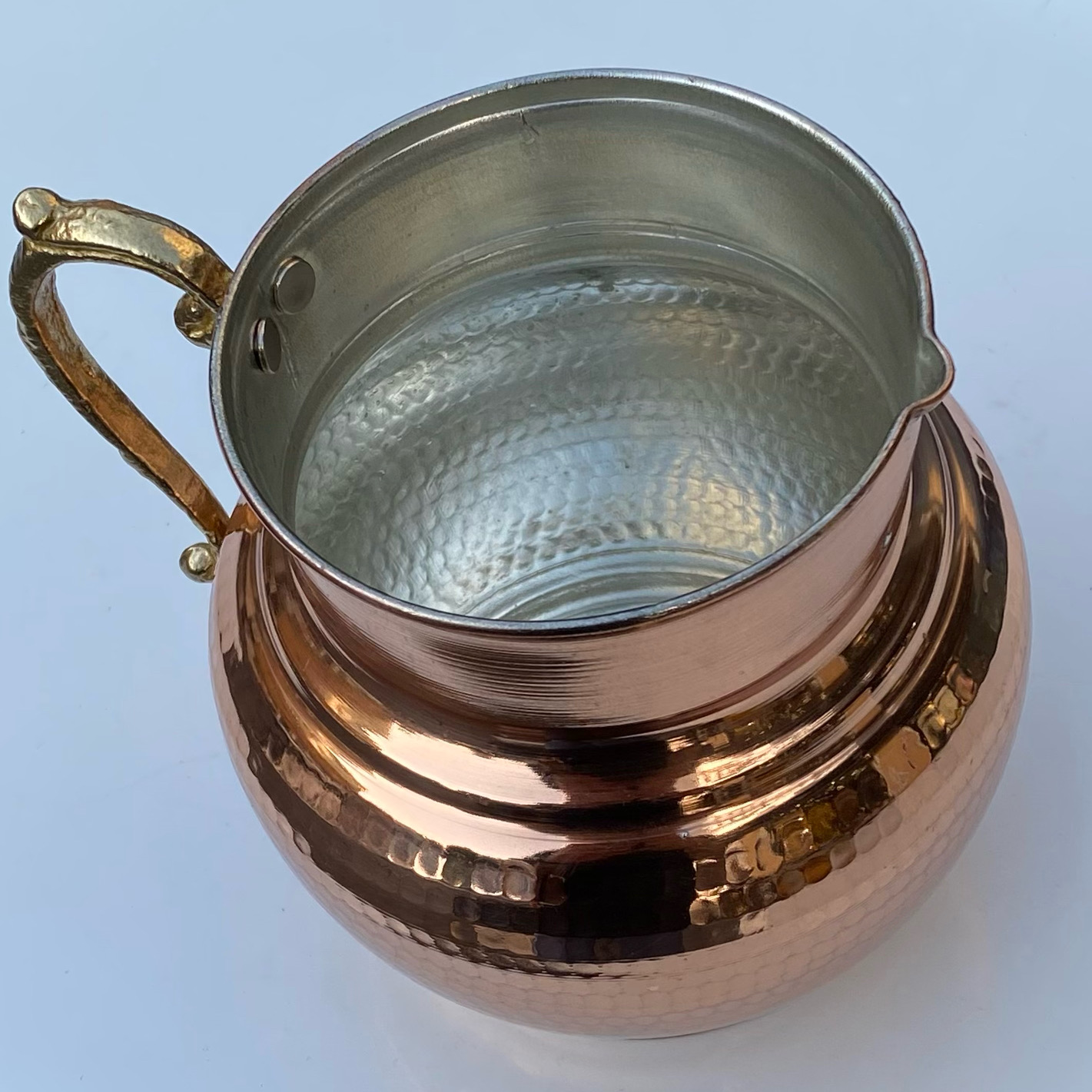 Persian Copper Pitcher Handmade & Hammered Model Shahruz