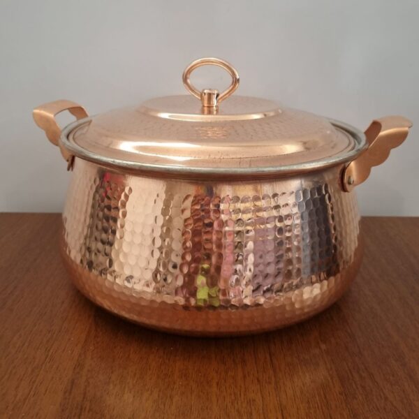 Persian Copper Stock Pot - Hammered Tin Inside Model Artaxerxes