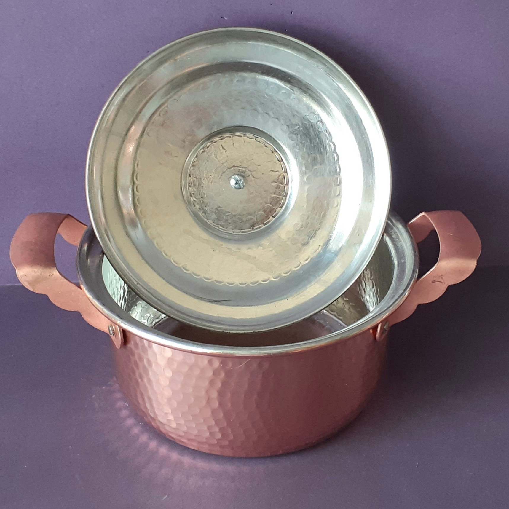 Persian Copper Stock Pot – Hammered Tin Inside Model Taham