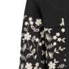 Persian Embroidered Manto with Floral Design for Women in Black