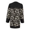 Persian Embroidered Manto with Floral Design for Women in Black