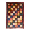 Persian Gabbeh Rug with Wool Genuine Handwoven Checkered