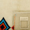 Persian Gabbeh Rug with Wool Handwoven in Fars Geometric Cream
