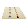 Persian Gabbeh Rug with Wool Handwoven in Fars Geometric Cream