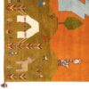 Persian Gabbeh Rug with Wool Original Handwoven in Fars Rural Life