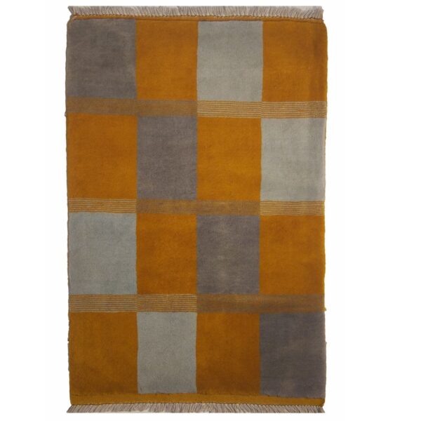 Persian Gabbeh Wool Rug Genuine Handwoven in Fars Checkered