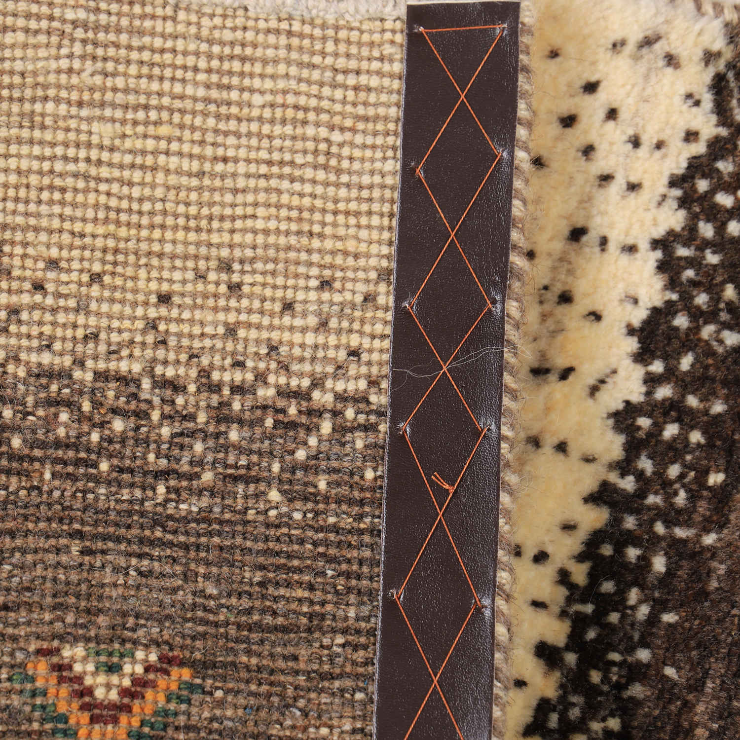 Persian Gabbeh Wool Rug Genuine Handwoven in Khorasan Animal Motifs