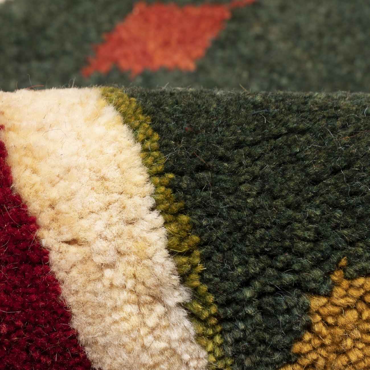 Persian Gabbeh Wool Rug Original Handwoven in Fars Geometric