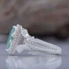Persian Green Emerald Silver Ring For Men Handcrafted Model Bahar
