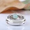 Persian Green Emerald Silver Ring For Men Handcrafted Model Ellipse
