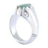Persian Green Emerald Silver Ring For Men Handcrafted Model Tear