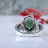 Persian Green Emerald Silver Ring For Men Handcrafted Model Zambia