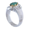 Persian Green Emerald Silver Ring For Men Handcrafted Model plus