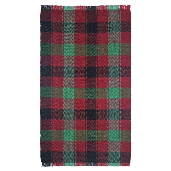 Persian Jajim Rug Flat-Woven in Lorestan Checkered