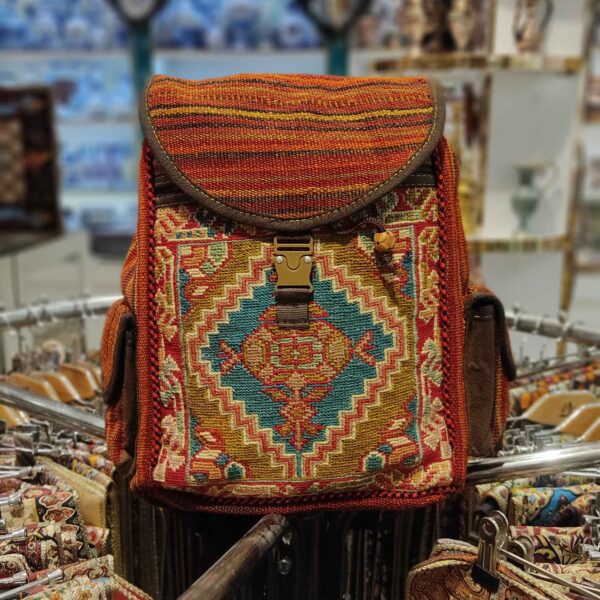 Persian Kilim Casual Backpack Handmade with Boho Design