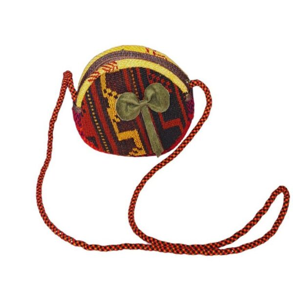 Kilim Crossbody Shoulder Bag with Authentic Ethnic Round Design