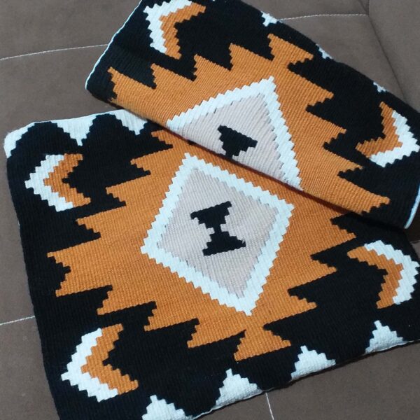 Persian Kilim Cushion Cover - Handwoven Traditional Design (Set of 2)