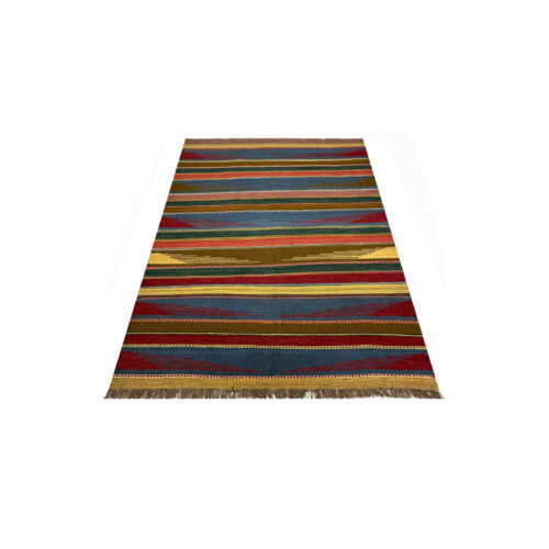 Persian Kilim Rug with Wool Genuine Handwoven in Shiraz Striped