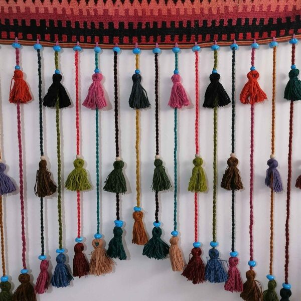 Persian Kilim Tassel Wall Hanging Traditional Handwoven Model Curtain