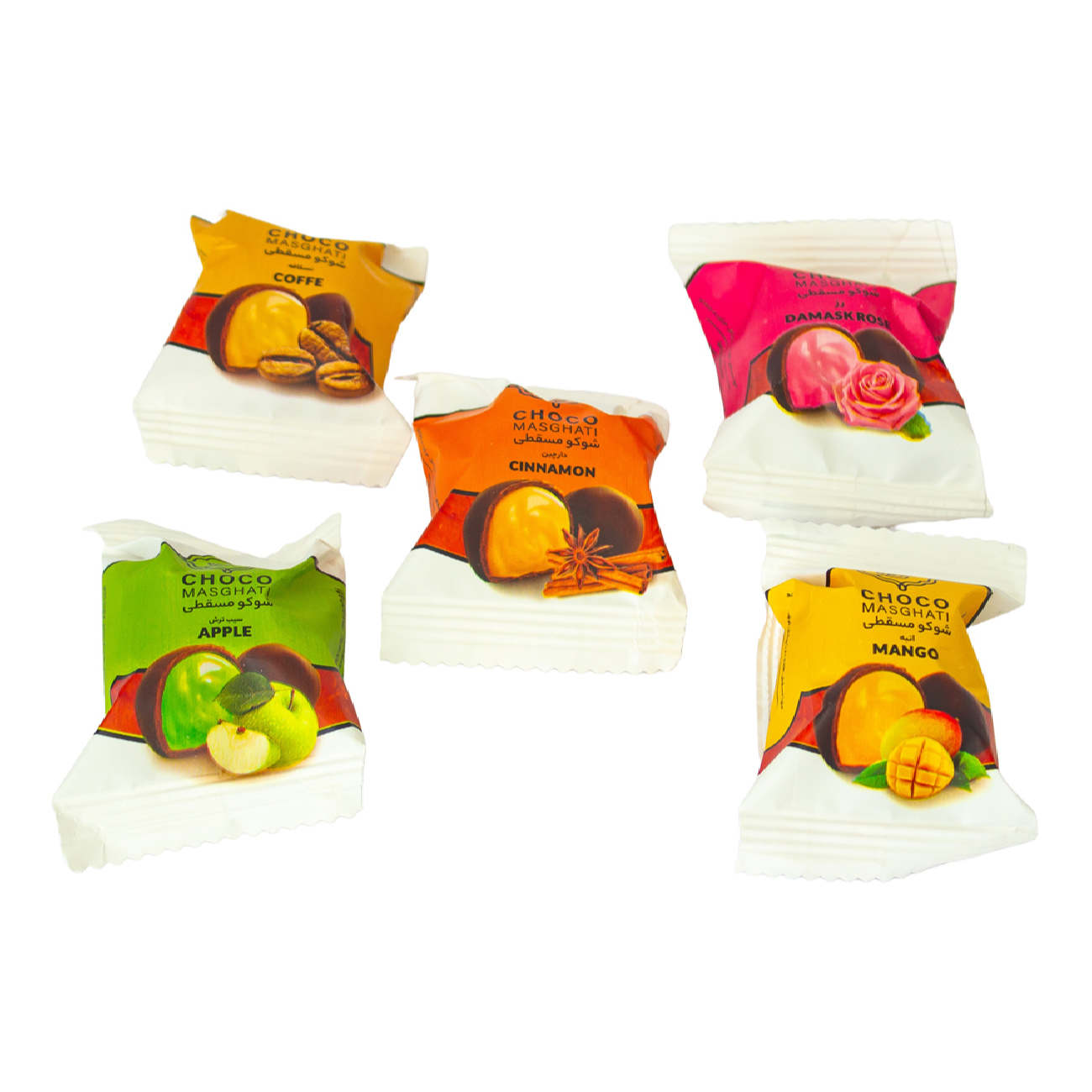 Persian Lari Choco Masghati Halva with Mixed Flavor (5x)