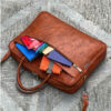 Persian Leather Briefcase for Office - Cube Model