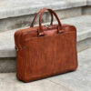 Persian Leather Briefcase for Office - Cube Model