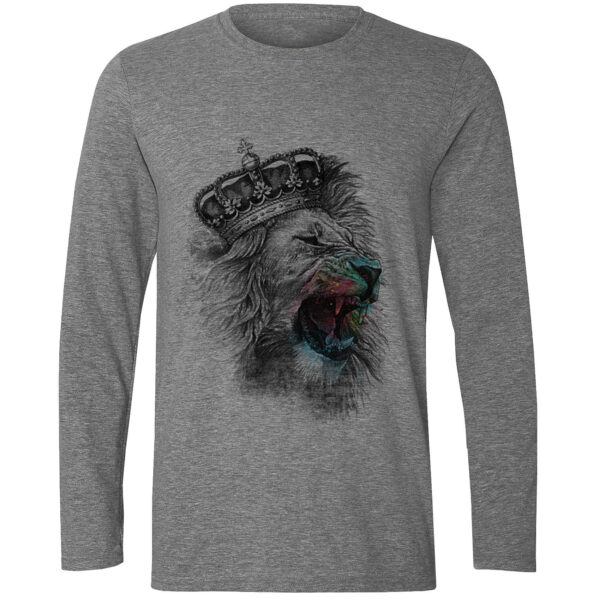 Persian Long Sleeve T-Shirt with Lion Design for Men
