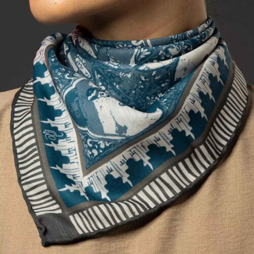 Persian Neck Scarf for Women Luxe and Vibrant with Traditional Design
