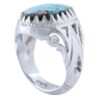 Persian Neyshabur Turquoise Silver Ring for Men Model Eye