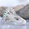 Persian Neyshabur Turquoise Silver Ring for Men Model Eye