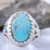 Persian Neyshabur Turquoise Silver Ring for Men Model Eye
